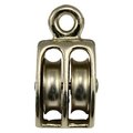 Midwest Fastener 1-1/2" Nickel Fixed Eye Double Pulley 5PK 52231